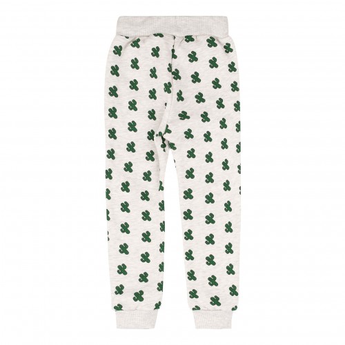 Теплые штаны для мальчика Bembi 7 - 13 лет Трикотаж на флисе Серый/Зеленый ШР753