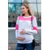 Свитшот для беременных и кормящих Юла мама Saverine Серо-розовый SW-39.012