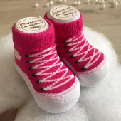 Детские носки для новорожденных BetiS Шнурки 0 - 6 мес Трикотаж Малиновый 27684390