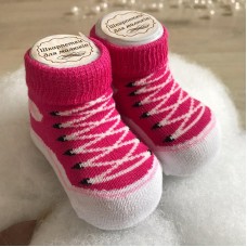 Детские носки для новорожденных BetiS Шнурки 0 - 6 мес Трикотаж Малиновый 27684390