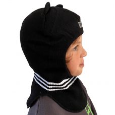 Зимняя шапка шлем детская Девид стар Черный 7-8 лет 21451