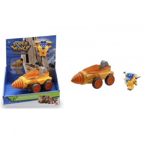 Игровой набор трансформер Super Wings Mission Teams Donnie's Driller Бурильный автомобиль Донни EU730843