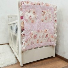 Карман для детской кроватки Бетис Малыш Цветы миткаль Розовый 27682914 60х70 см