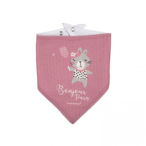 Слюнявчик для новорожденных муслиновый Canpol babies Bonjour Paris 2 шт Розовый 26/900_pin