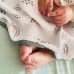 Муслиновый плед для новорожденных ELA Textile&Toys Радуга Белый/Фисташковый 100х90 см BLM001RB