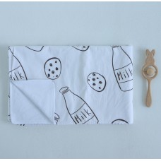 Непромокаемая пеленка для детей ELA Textile&Toys Молоко Белый 100х80 см WRD002M