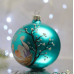 Новогодний шар на елку Santa Shop Эльфик в гнездышке Бирюзовый 10 см 4820001112474