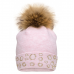 Вязаная шапка детская зимняя Девид стар Розовый 3-4 года 2215
