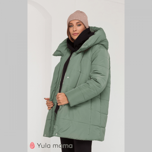Куртка зимняя для беременных Юла Мама Kimberly Светло-зеленый OW-41.041