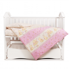 Детское постельное белье в кроватку Twins Comfort Розовый/Бежевый 3 элем 3051-C-016