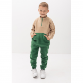 Флисовый костюм для мальчика Vidoli Бежевый/Зеленый от 3.5 до 4 лет B-22668W_beige+green