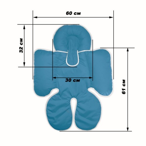 Матрасик в коляску и автокресло Ontario Baby Baby Protect Flanel Васильковый ART-0000399