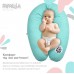 Подушка для беременных и кормящих Papaella 30x170 см Горошек Мятный 8-33266