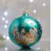 Новогодний шар на елку Santa Shop Эльфик в гнездышке Бирюзовый 10 см 4820001112474