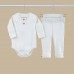 Детский костюм бодик и лосины Magbaby Natural 0-18 мес Молочный 107188