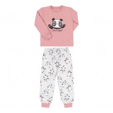 Пижама детская Bembi 1 - 1,5 лет Байка Розовый/Серый ПЖ55