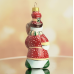 Елочная игрушка Rizdviani Istorii Снеговик-мечтатель Красный/Зеленый 12,5 см 4820001134575