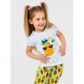 Детская футболка для девочки Smil Ситцевое лето Белый 1-1,5 года 110652-1