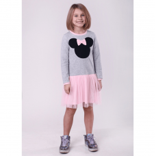 Детское платье для девочки Vidoli от 7 до 10 лет Розовый/Серый G-19836W-2