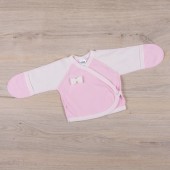 Распашонка для новорожденных Бетис Бантик Розовый молочный