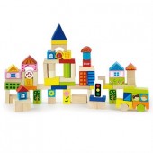 Набор строительных блоков Viga Toys, "Город" 75 шт. 50287