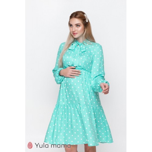 Платье для беременных и кормящих Юла мама Teyana Аквамариновый DR-10.041