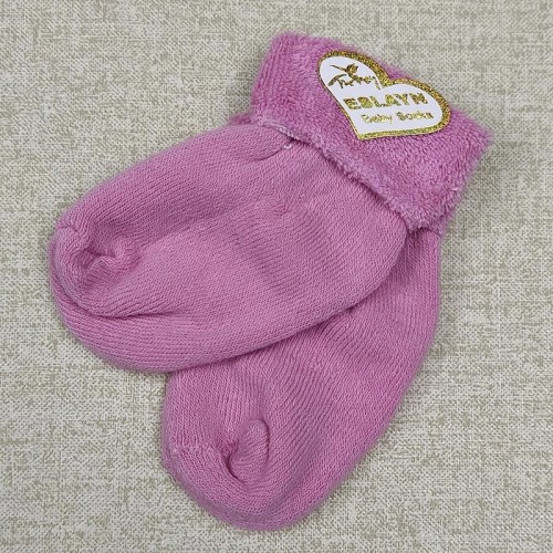 Детские махровые носки для новорожденных Aleyna Розовый 0-6 мес н-24 56-68 см  9