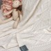 Плед для новорожденных вязаный Маленькая Соня Ромб-Коса Молочный 937135