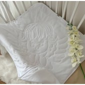 Одеяло для новорожденных демисезонное BetiS Янгол Велюр Белый 90х90 см 91449253