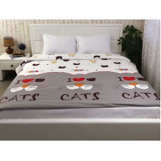 Комплект постельного белья евро Руно My cat_1 Белый/Серый 845.137К_My cat_1