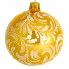 Новогодний шар на елку Santa Shop Снежная королева Узор Золотой 8 см 7806723199747