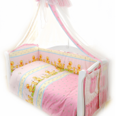 Детское постельное белье в кроватку Twins Standard Basic Светло-розовый 8 элем 4050-CB-026