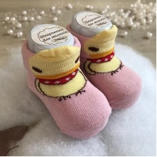 Детские носки для новорожденных BetiS Уточка 0 - 6 мес Трикотаж Розовый 27684414