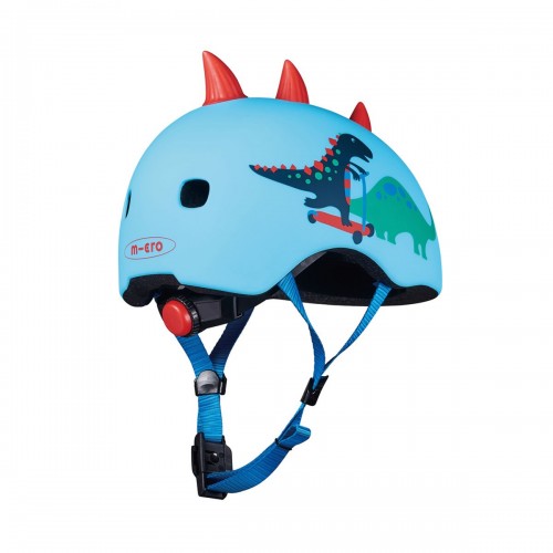 Защитный шлем детский Micro Скутерозавр М от 4 до 7 лет Голубой AC2095BX