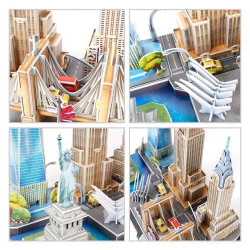 3D пазл CubicFun City Line Нью-Йорк 123 шт MC255h