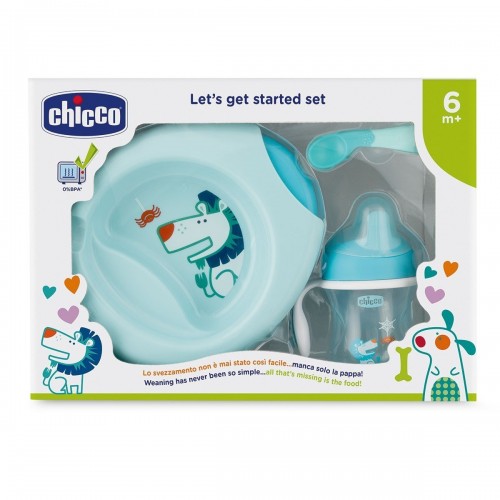 Набор посуды Meal Set 6m+ Chicco голубой