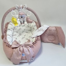 Кокон для новорожденных Happy Luna Babynest Plush Plastik bag Пудровый 0242