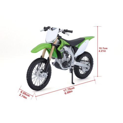 Модель мотоцикла Maisto Kawasaki KX 450F 1:12 Зеленый 31101-16