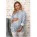 Рубашка для беременных и кормящих Dianora с принтом Голубой/Белый 2038 1326