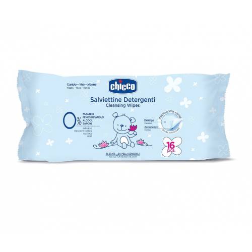 Мягкие очищающие салфетки Chicco, 16шт.