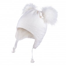 Зимняя шапка детская Tutu 1 - 6 мес Вязка Белый 3-005140