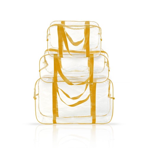 Прозрачная сумка в роддом 3 шт Сумочка Желтый 12_4_mxll