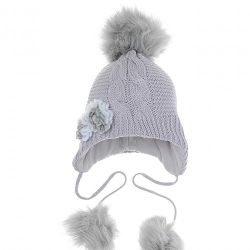 Зимняя шапка детская Tutu 2 - 4 лет Вязка Серый 3-001052