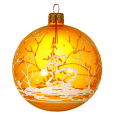 Новогодний шар на елку Santa Shop Золотая Заяц Золотой/Белый 8 см 7806723230792