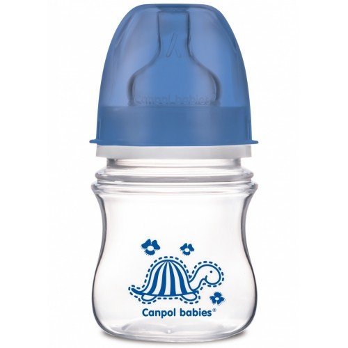 Антиколиковая бутылочка с широким горлышком Canpol babies EasyStart , Цветные зверушки, 120 мл