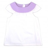 Детская блузка с коротким рукавом PaMaYa Белый 6-13 лет 232419