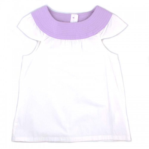 Детская блузка с коротким рукавом PaMaYa Белый 6-13 лет 232419