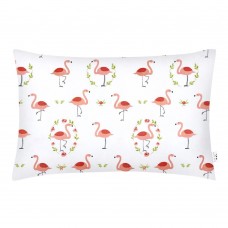 Наволочка на подушку для подростков Cosas евро 50х70 см Белый/Розовый FlamingoFlowers_50