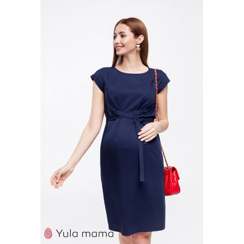 Платье для беременных и кормящих Юла мама Andis Темно-синий DR-20.091