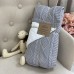 Плед для новорожденных вязаный Маленькая Соня WellSoft Ромб-Коса Серый 935252